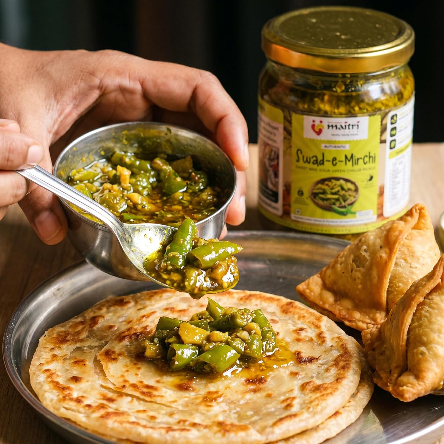 Green Chilli Pickle, Sweet & Sour Green Chilli Pickle