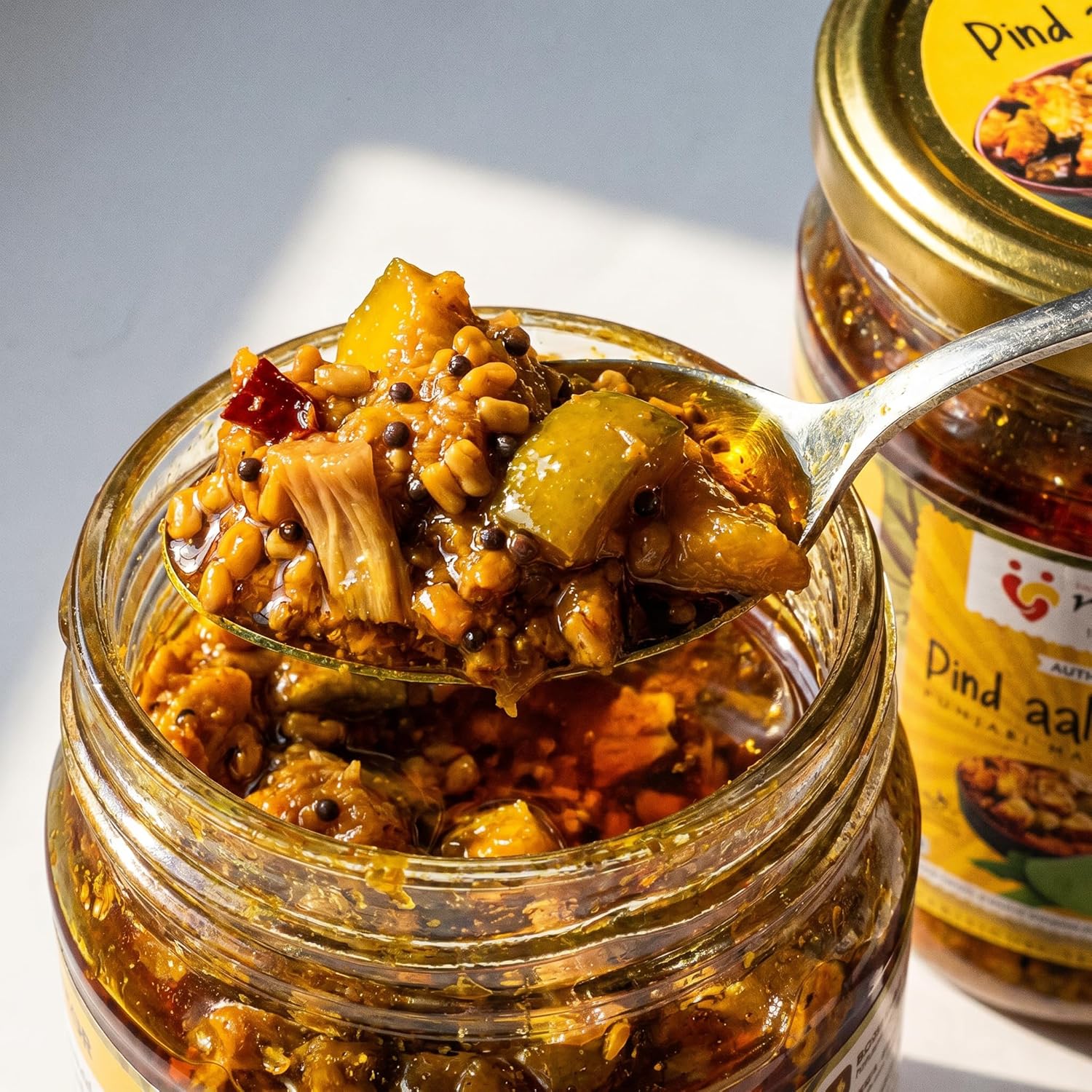 Mango and Jackfruit Pickle, Punjabi Aam and Kathal ka Achar