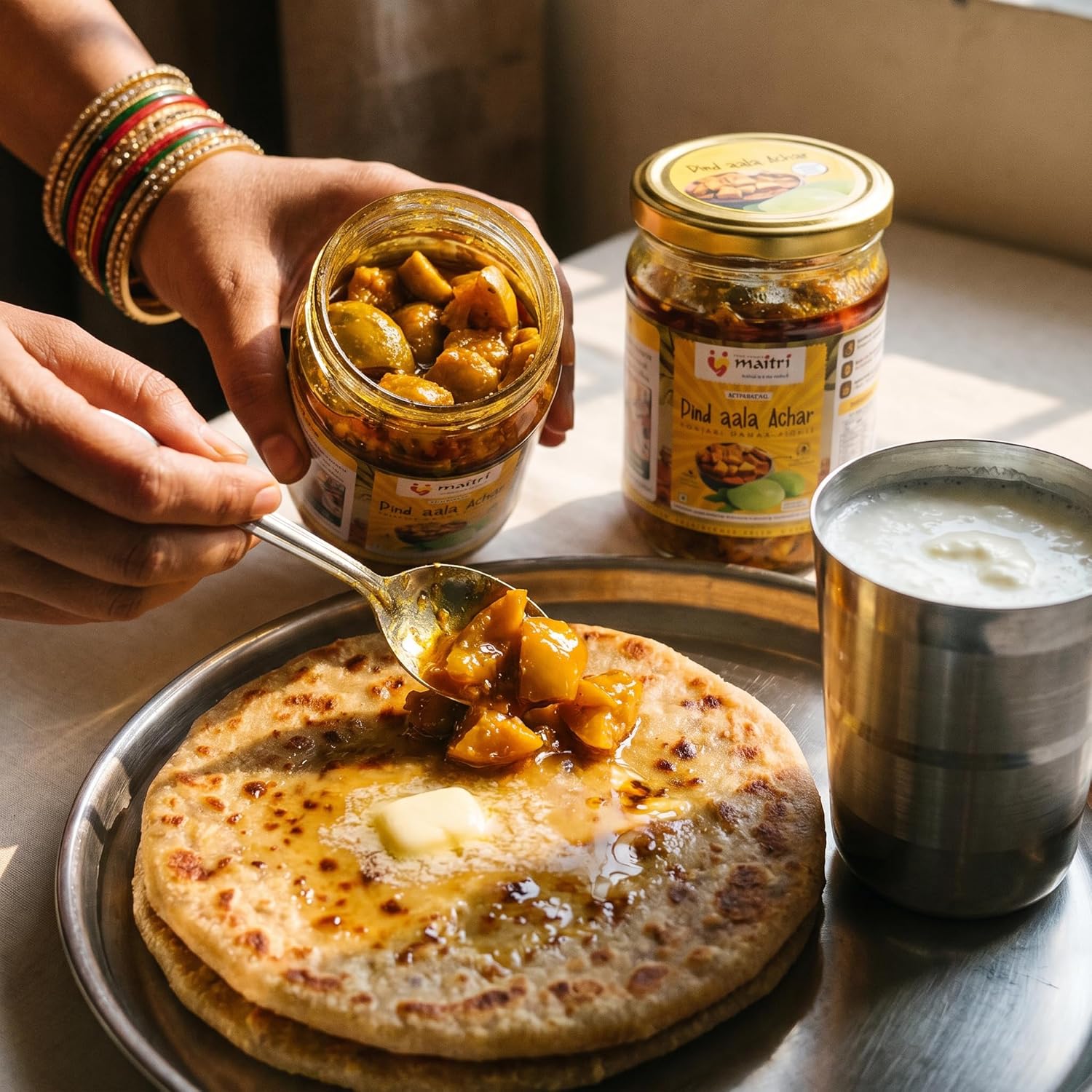 Mango and Jackfruit Pickle, Punjabi Aam and Kathal ka Achar