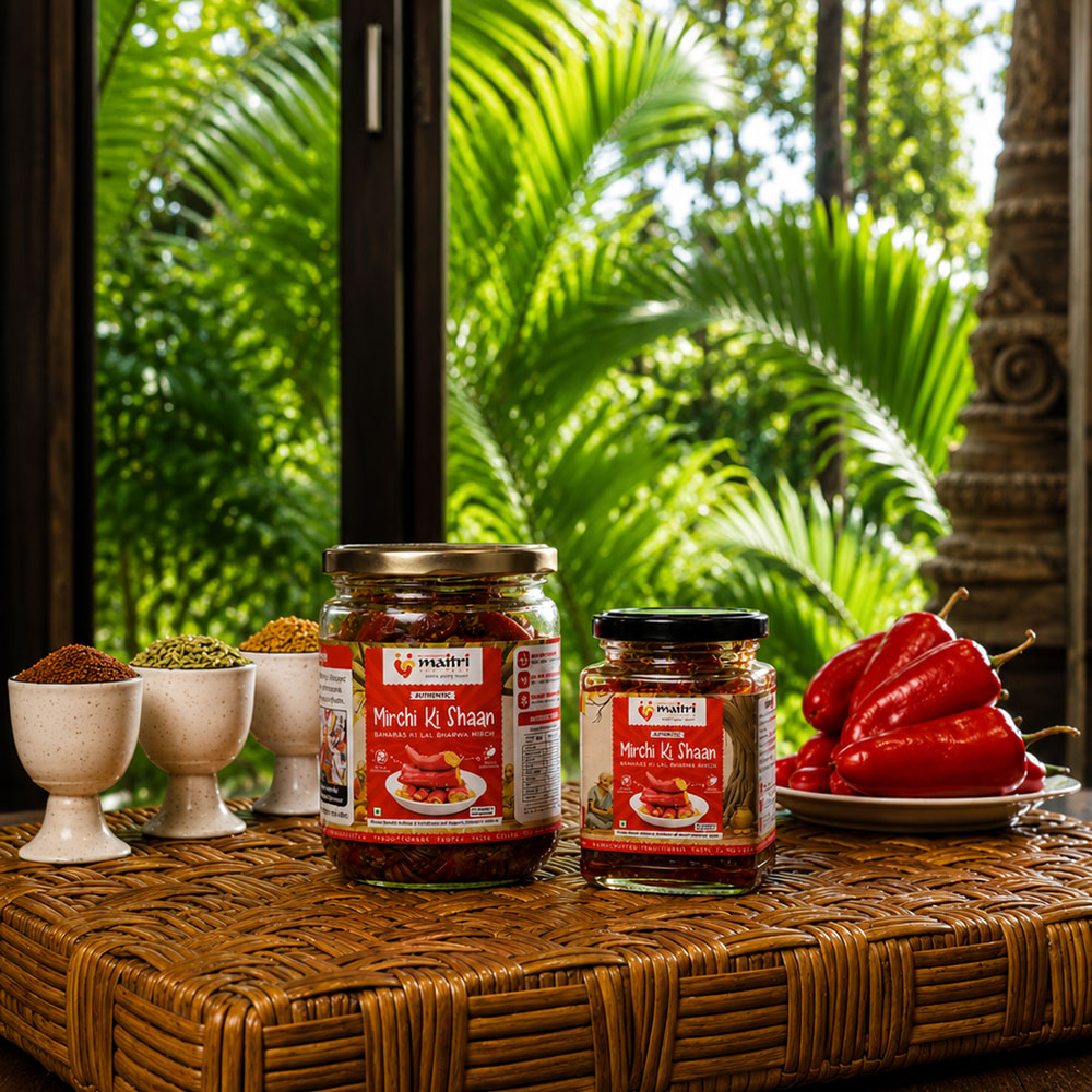 Stuffed Red Chilli Pickle, Banarasi Lal Bharwa Mirch Ka Achar